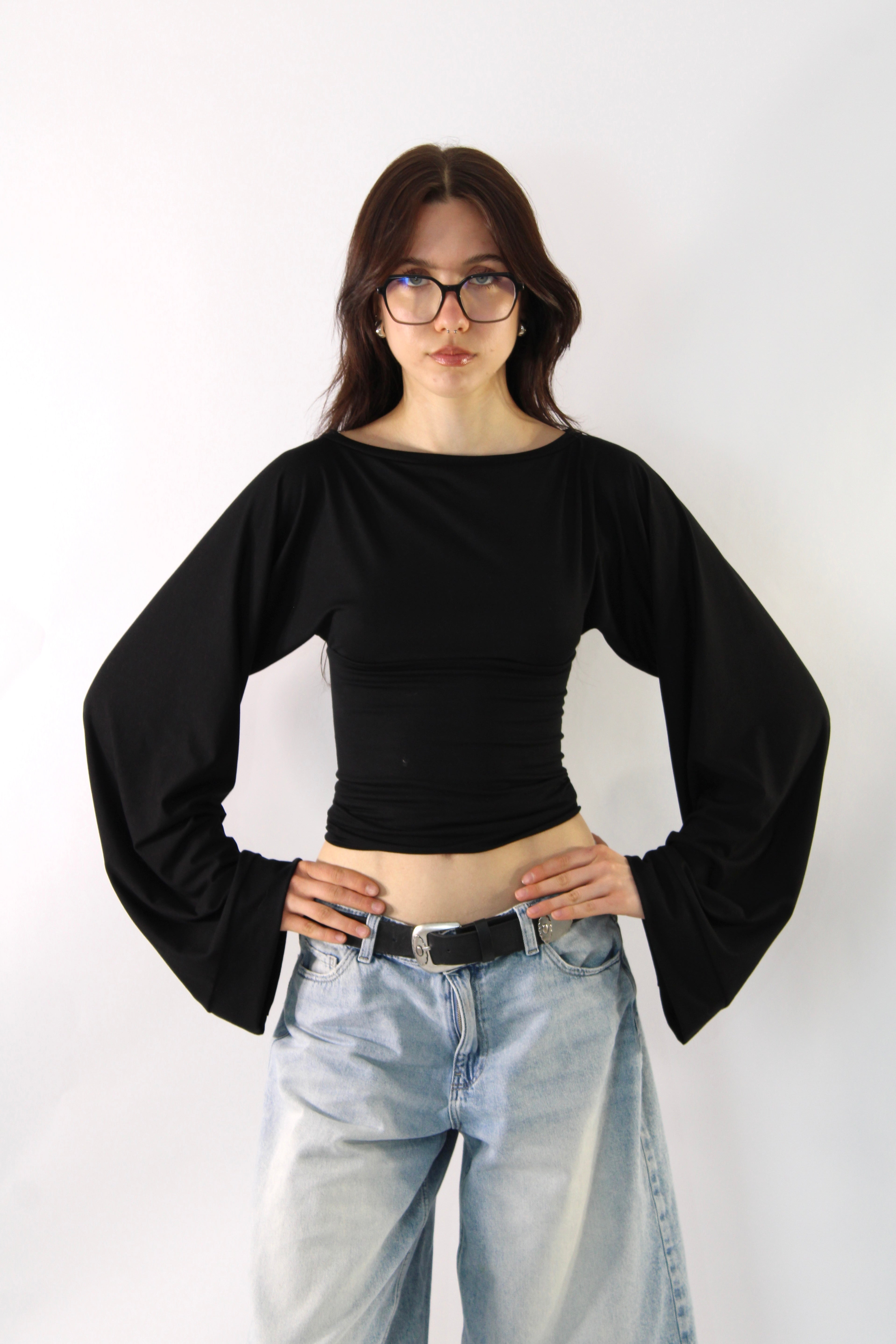 Widesleeve bamboo black