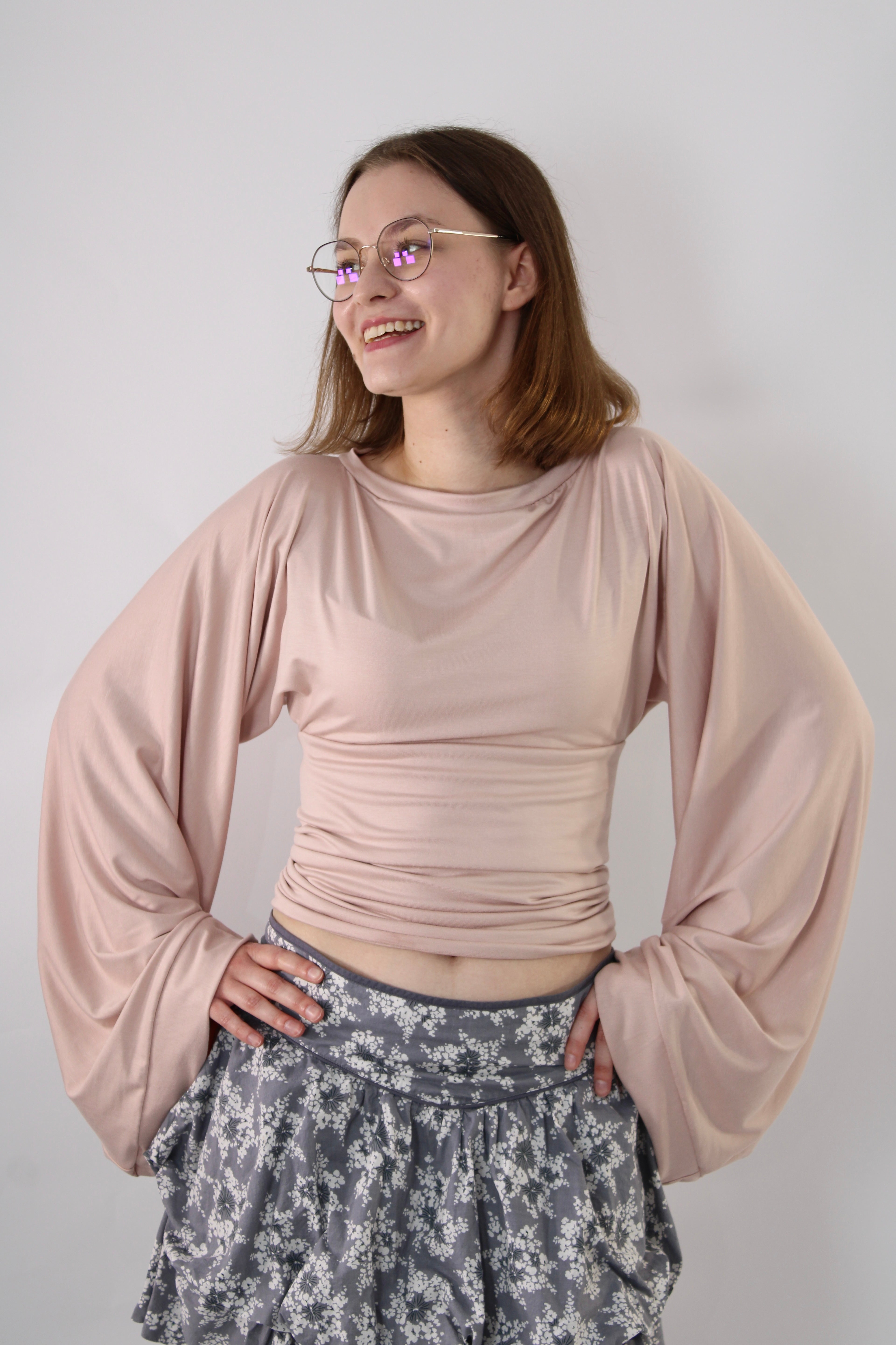 Widesleeve bamboo pink